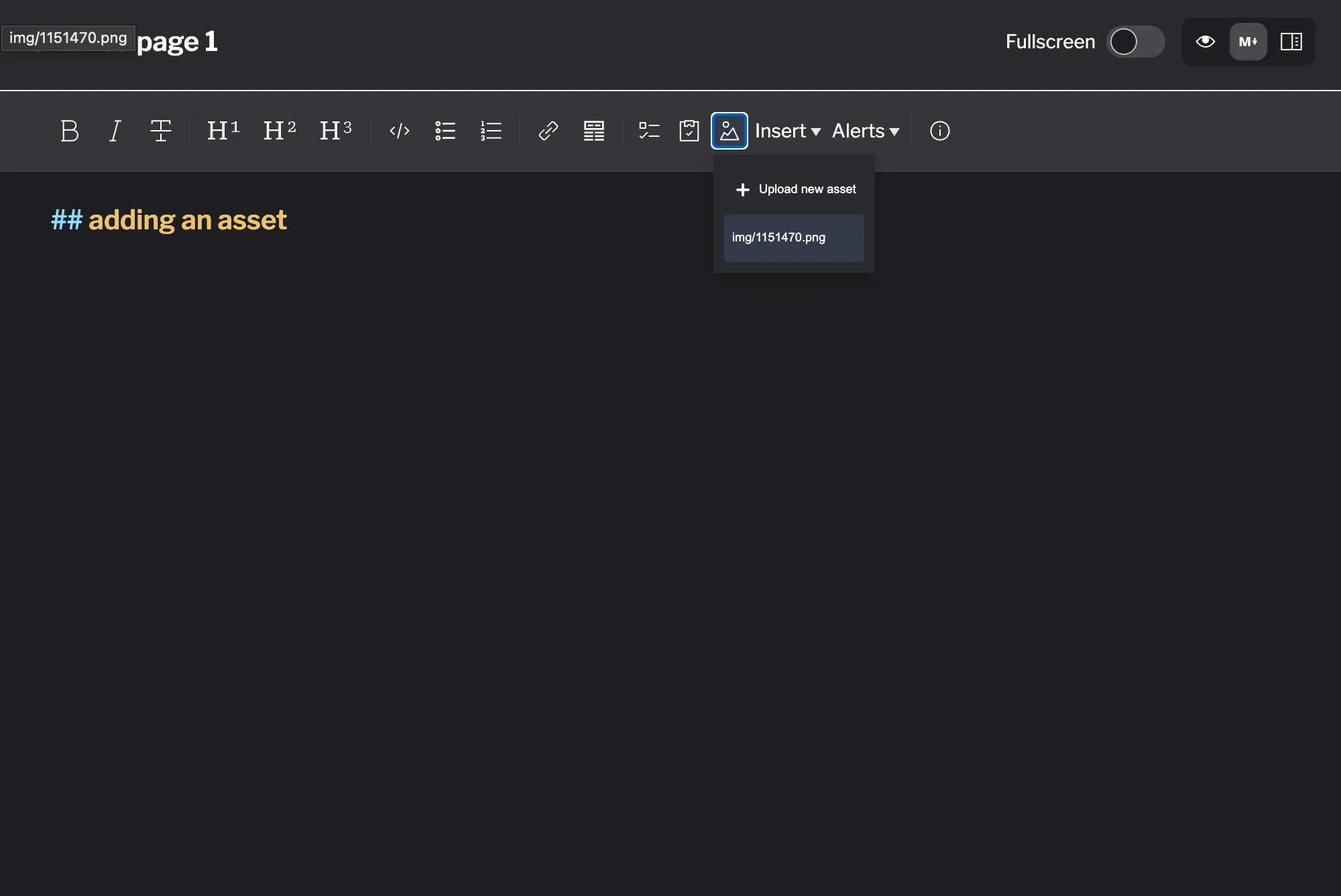 Add asset to instructions