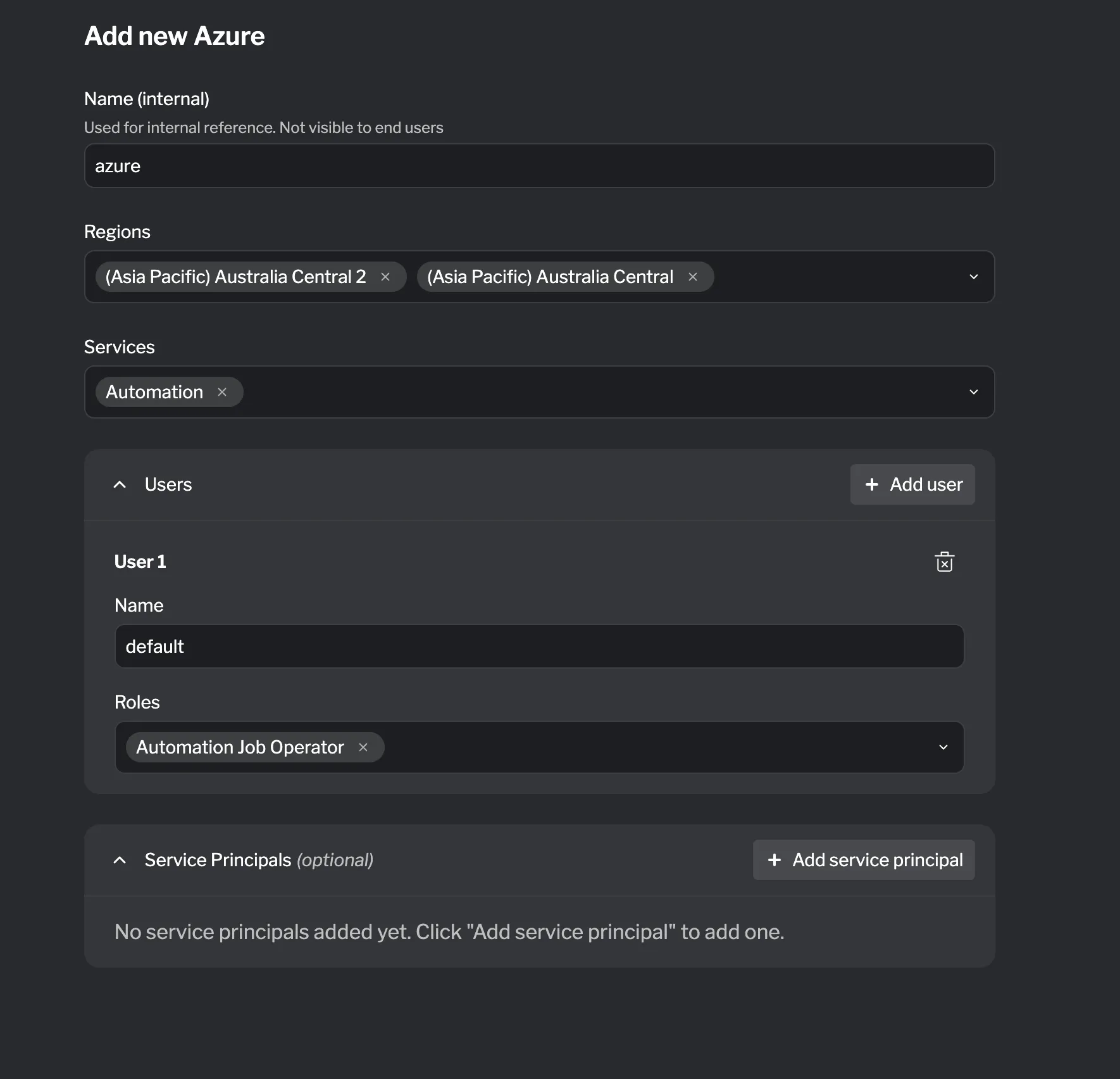 Adding a new Azure resource Adding a new azure resource