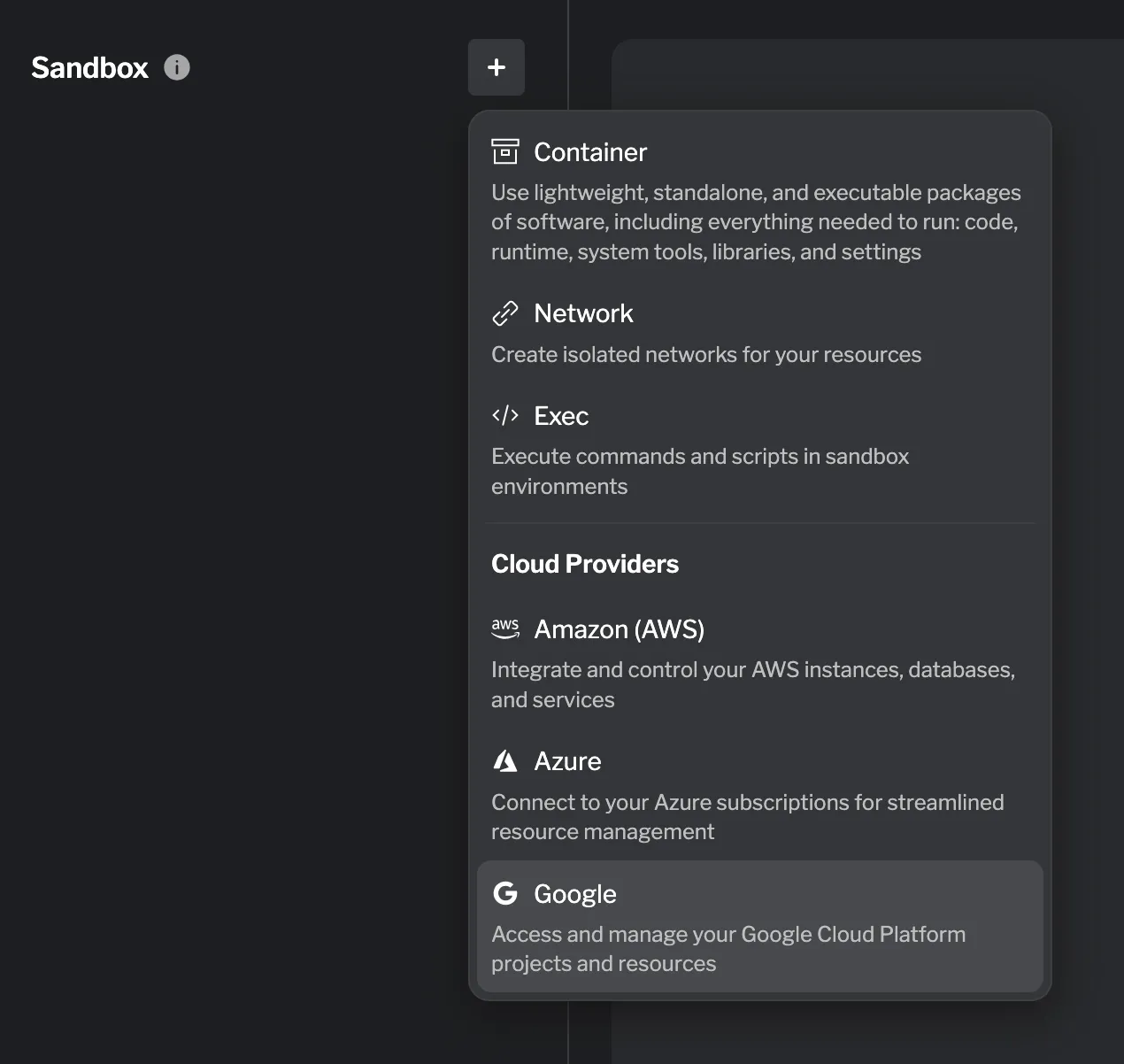 Create a new cloud provider resource Create a new clouder provider resource