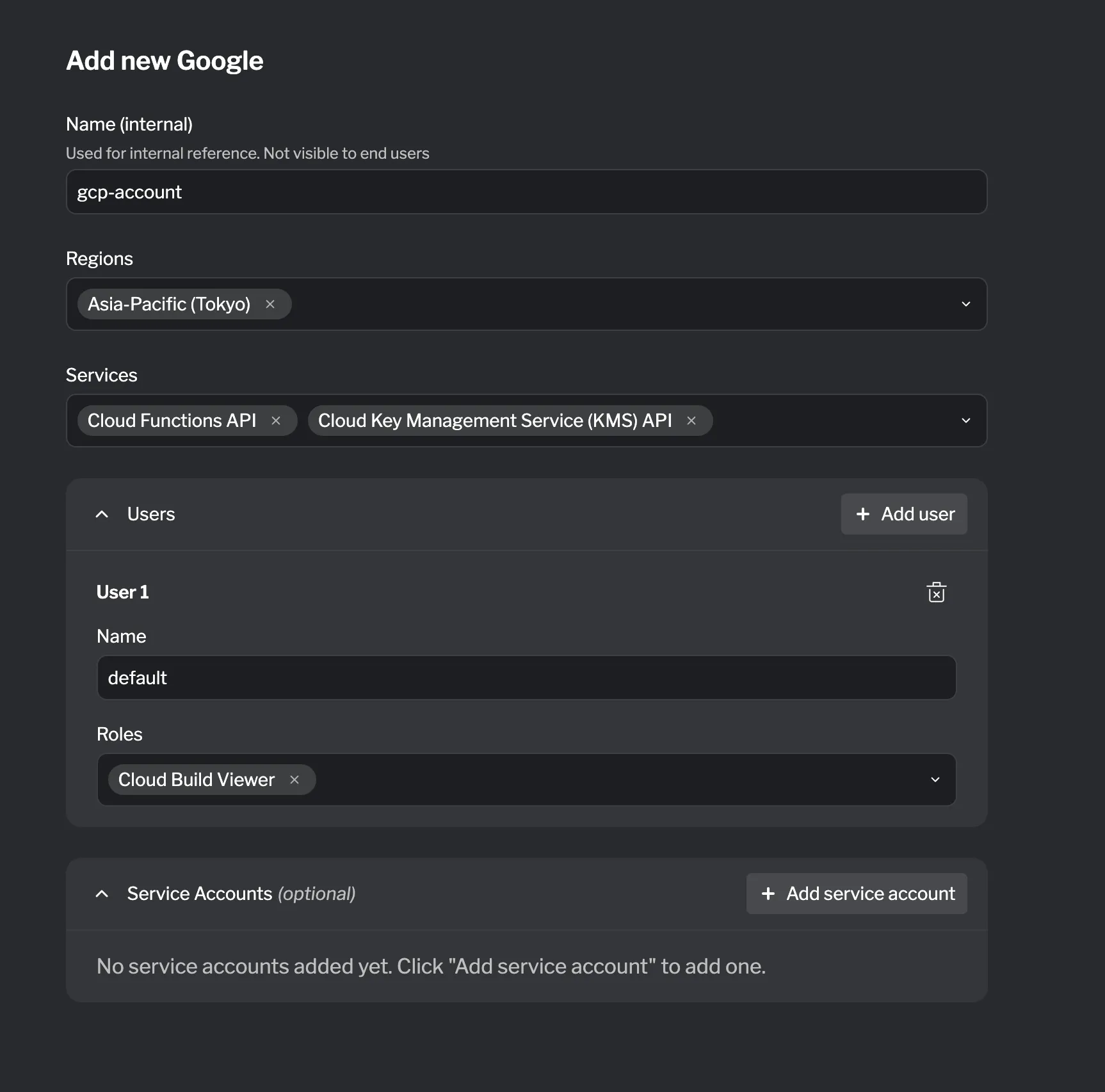 Adding a new GCP resource Adding a new GCP resource