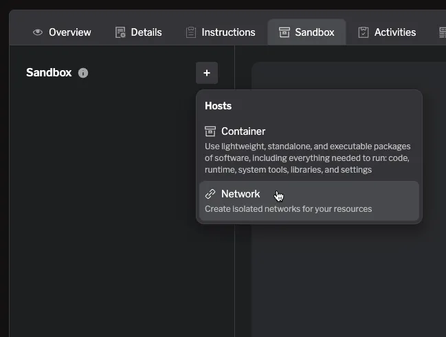 Create a new network resource