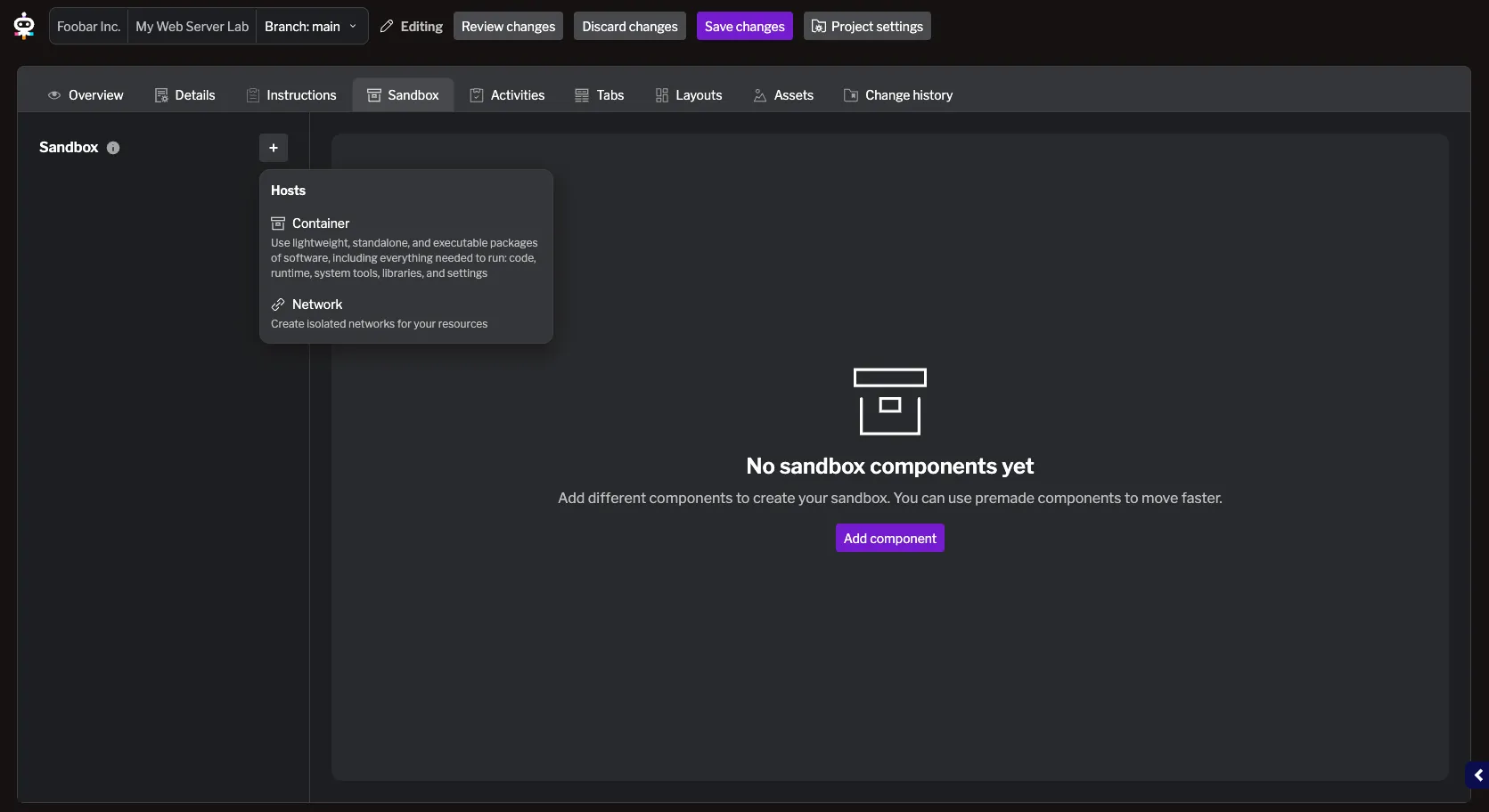 Creating the network resource