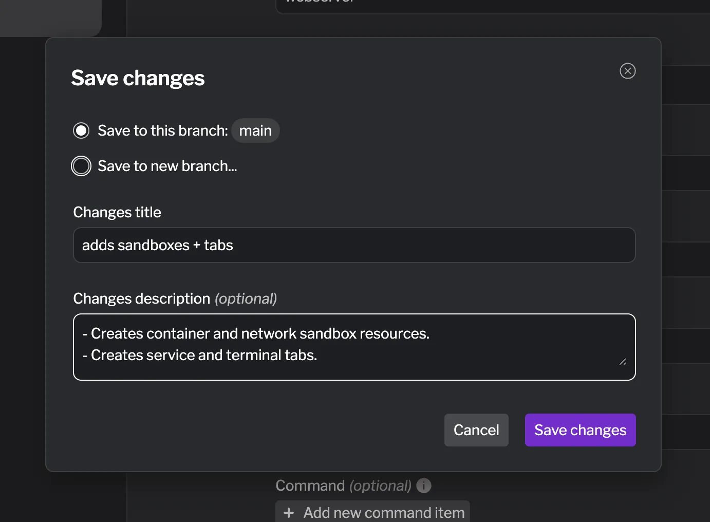 Save changes Save changes