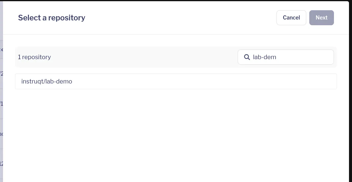 Select a repository