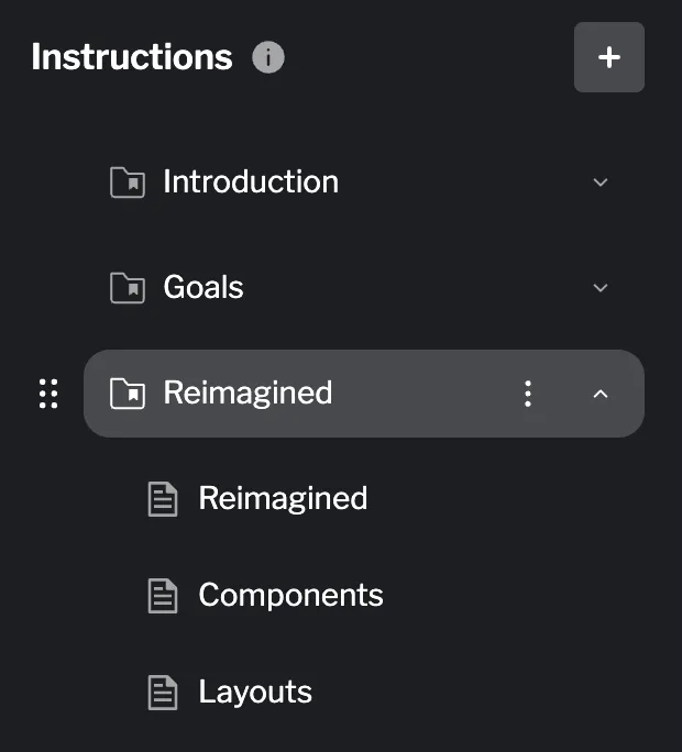 Use the drag handle on the left to reorder chapters Drag handle for reordering