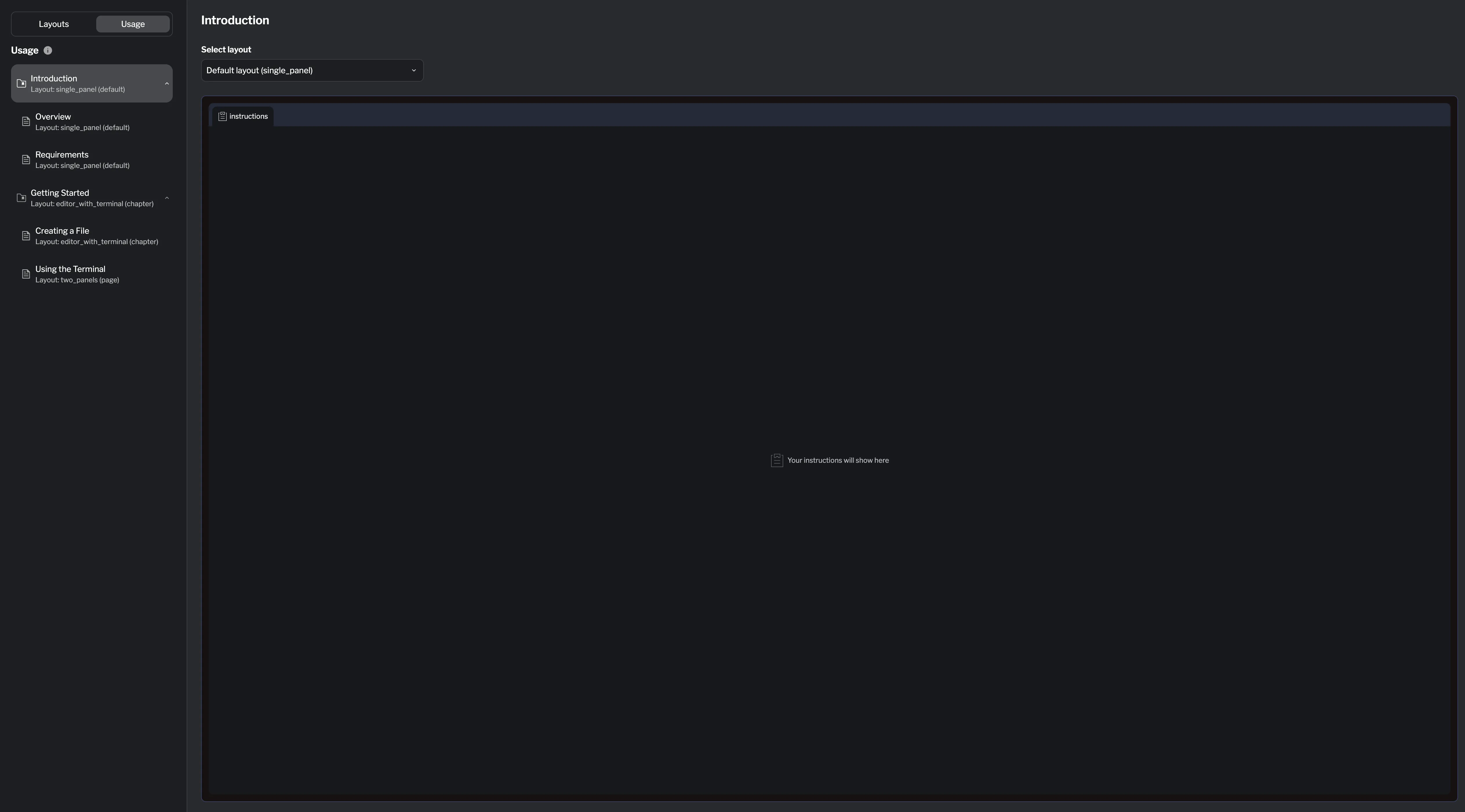 Introduction chapter using the lab default Introduction chapter using the lab default
