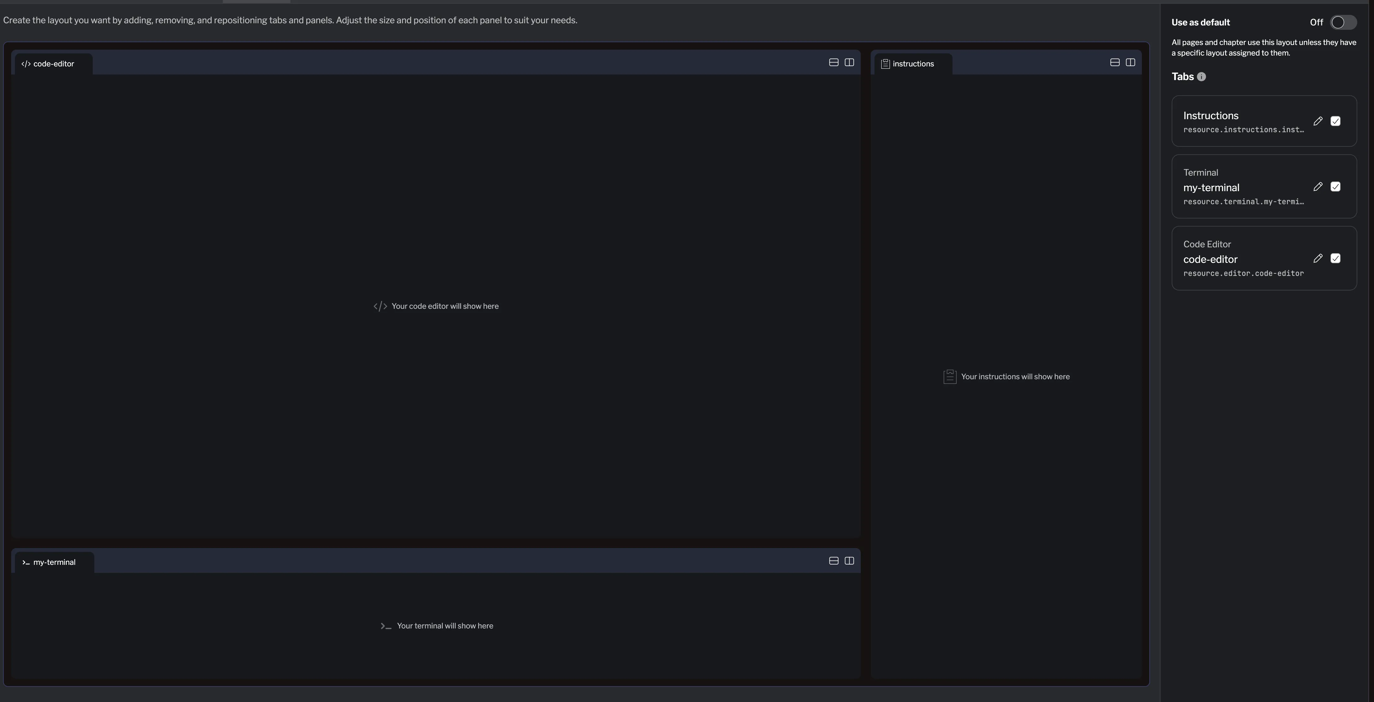 Moving tabs around the layout