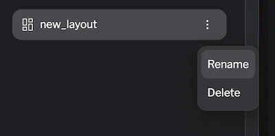 layouts can be renamed